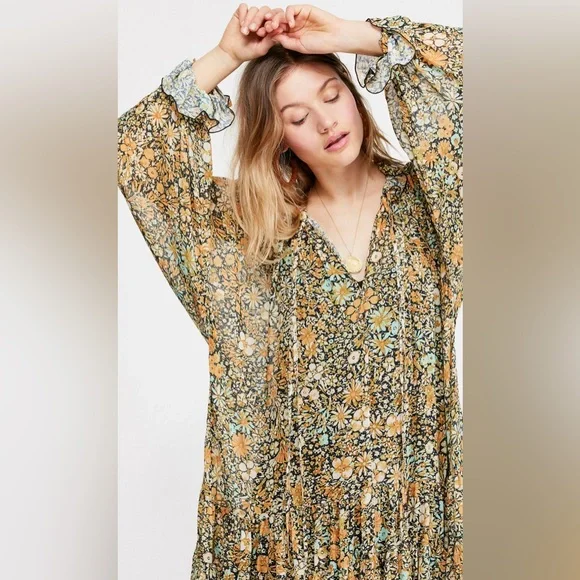 Free People Feeling Groovy Midi Dress in multi - Picture 3 of 7